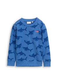 bonprix - Bluza marki Tom Tailor. Kolor: niebieski. Wzór: nadruk #1