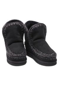 Mou Śniegowce Eskimo 18 Glitter Logo MU.FW101050A Czarny. Kolor: czarny. Materiał: skóra #7