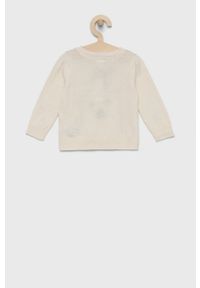 GAP Sweter bawełniany dziecięcy kolor beżowy lekki. Okazja: na co dzień. Kolor: beżowy. Materiał: bawełna. Styl: casual