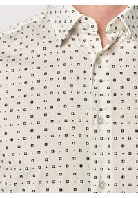 Pako Lorente - PAKO LORENTE – Biała koszula męska w drobny wzór o fasonie Slim Fit. Typ kołnierza: kołnierzyk klasyczny. Kolor: biały. Materiał: bawełna, elastan. Długość rękawa: długi rękaw. Długość: długie. Styl: klasyczny #8