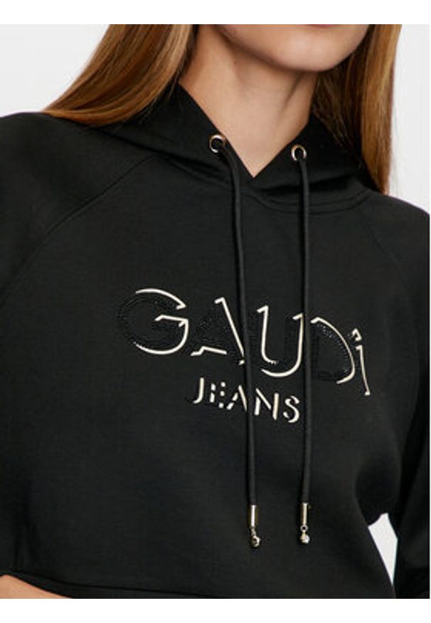 Gaudi Bluza 421BD64010 Czarny Regular Fit. Kolor: czarny. Materiał: syntetyk