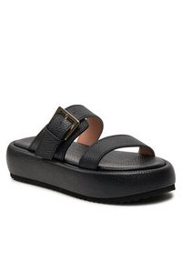 Pollini Klapki SA28245I0ITD0000 Czarny. Kolor: czarny. Materiał: skóra