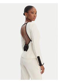 Marella Bluzka Scacco 2613111013 Écru Slim Fit. Materiał: syntetyk #2