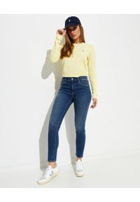 Ralph Lauren - RALPH LAUREN - Spodnie jeansowe High-Rise Skinny. Kolor: niebieski. Wzór: aplikacja #6