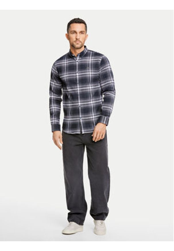 Lindbergh Koszula 30-225054 Szary Relaxed Fit. Kolor: szary. Materiał: bawełna