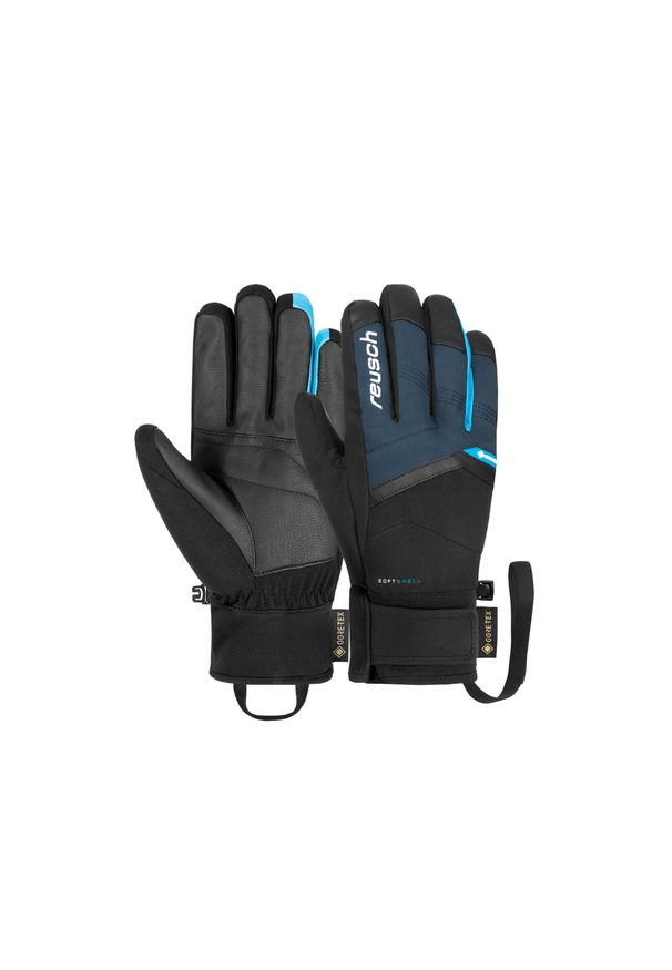 Rękawice narciarskie dla dorosłych Reusch Blaster Gore-Tex wodoodporne ocieplane. Kolor: czarny, niebieski, wielokolorowy. Technologia: Gore-Tex. Sezon: zima. Sport: narciarstwo