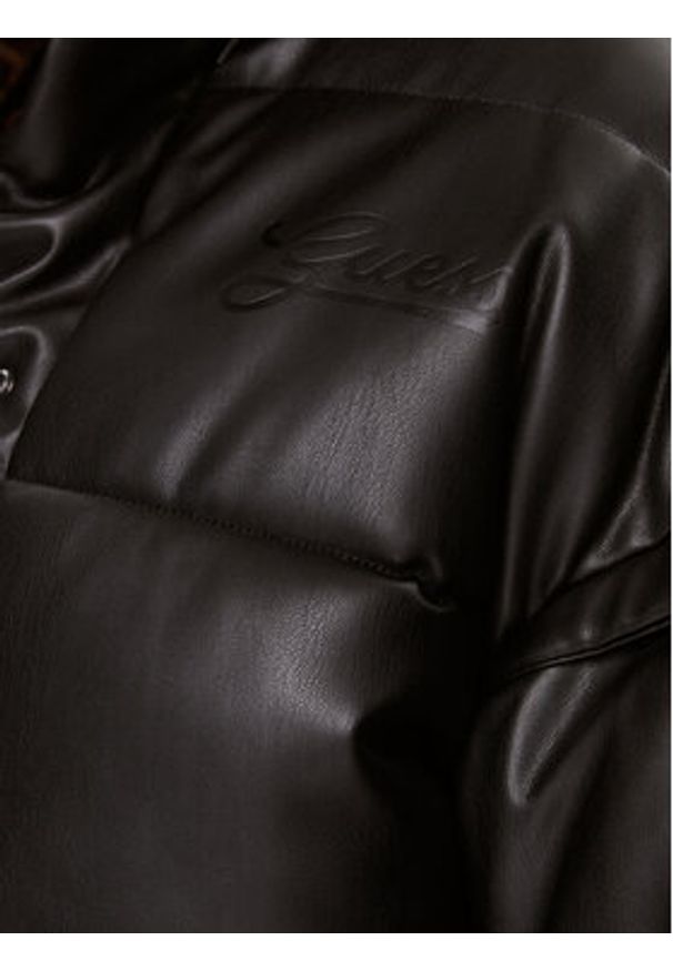 Guess Kurtka puchowa Ivana W3BL12 WFSP0 Czarny Regular Fit. Kolor: czarny. Materiał: skóra