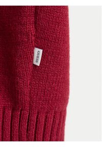 Guess Jeans Sweter 178814 Czerwony Classic Fit. Kolor: czerwony. Materiał: bawełna #3