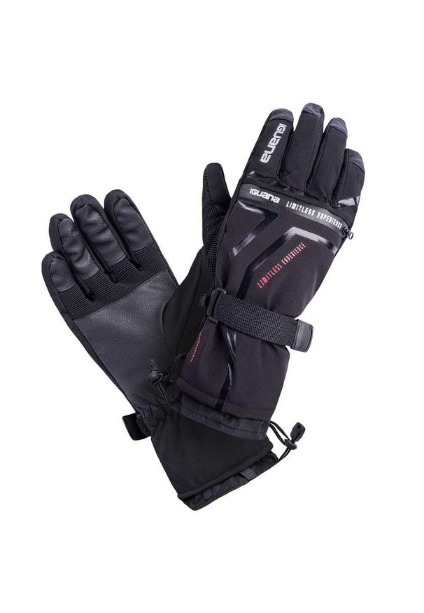 Iguana - Męskie Rękawice Narciarskie Adamo. Kolor: czarny. Sezon: zima. Sport: narciarstwo