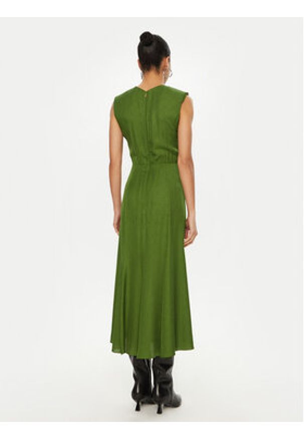 Patrizia Pepe Sukienka codzienna 8A1378/AL65-G163 Zielony Regular Fit. Okazja: na co dzień. Kolor: zielony. Materiał: wiskoza. Typ sukienki: proste. Styl: casual