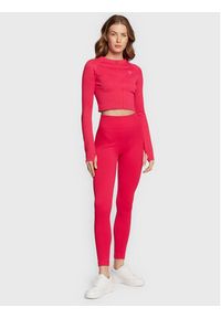 Guess Bluzka V2BP15 ZZ04V Różowy Slim Fit. Kolor: różowy. Materiał: syntetyk #5