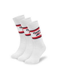 Reebok Zestaw 3 par wysokich skarpet unisex R0369-SS24 (3-pack) Biały. Kolor: biały