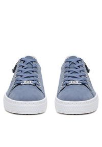 Rieker Sneakersy L59L1-10 Niebieski. Kolor: niebieski. Materiał: zamsz, skóra #3