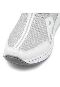 Rieker Sneakersy N5554-81 Srebrny. Kolor: srebrny. Materiał: materiał #6