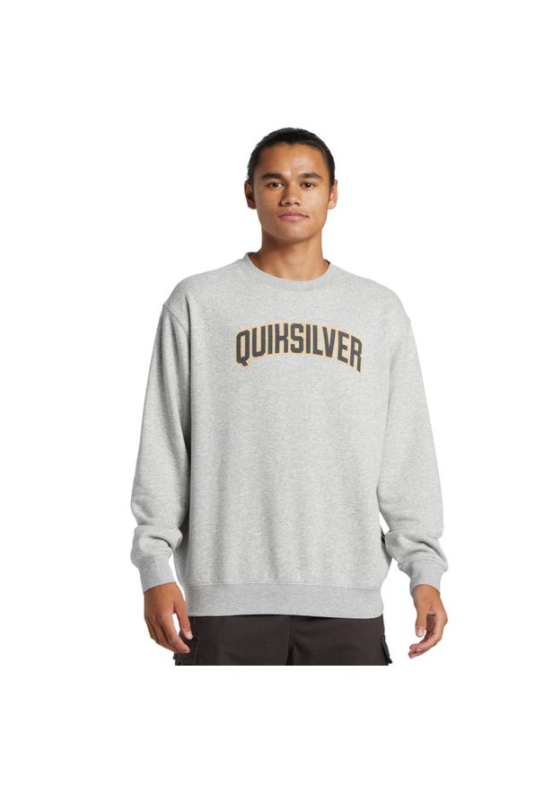 Quiksilver - Bluza z kapturem dla Mężczyzn GRAPHIC Szary. Typ kołnierza: kaptur. Kolor: szary. Materiał: poliester, bawełna. Długość: długie