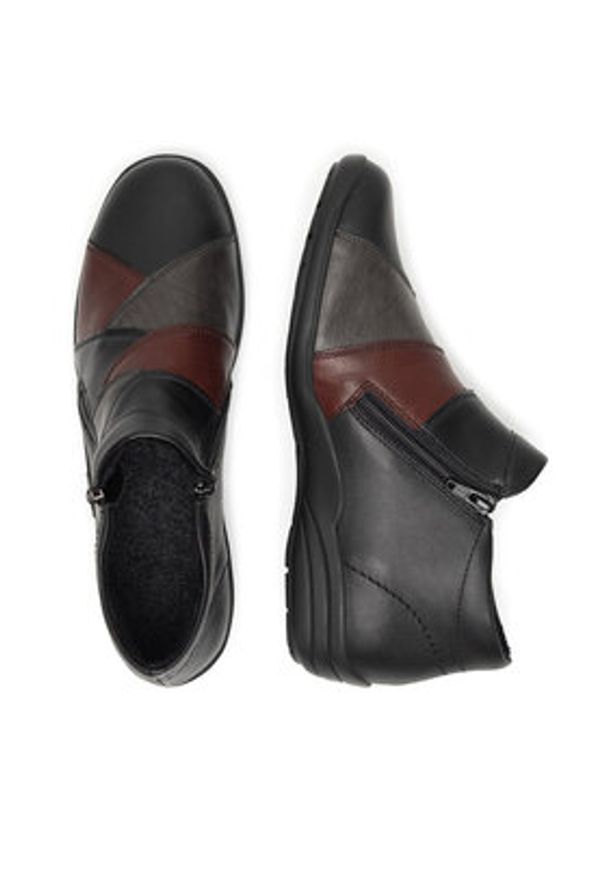 Remonte Półbuty R7674-02 Czarny. Kolor: czarny. Materiał: skóra