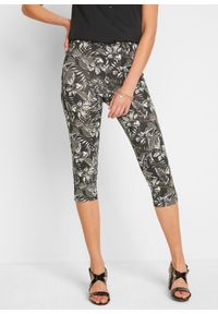 bonprix - Legginsy capri z mieszanki bawełny. Kolor: czarny. Materiał: bawełna. Sezon: lato #1