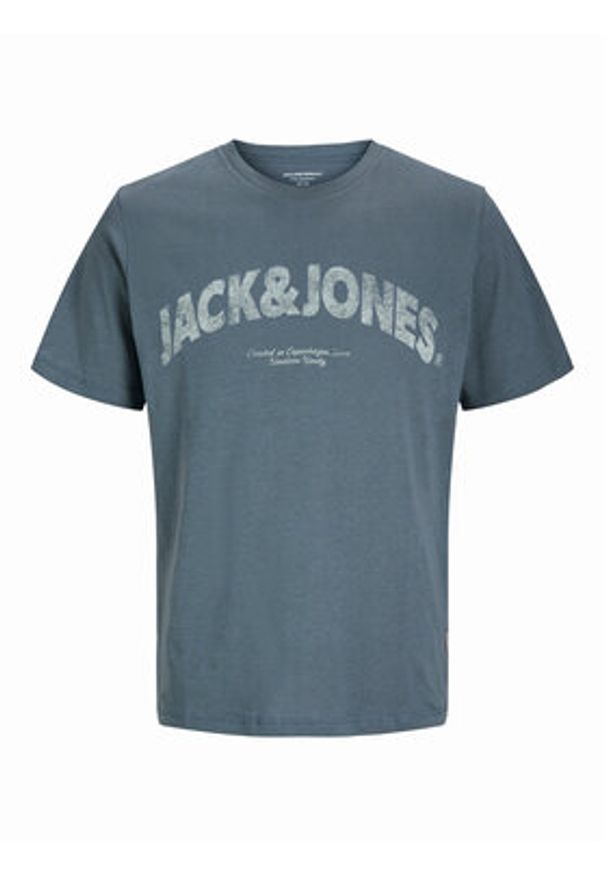 Jack & Jones - Jack&Jones T-Shirt Almeria 12276962 Niebieski Regular Fit. Kolor: niebieski. Materiał: bawełna