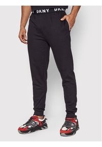 DKNY Spodnie dresowe N5_6737_DKY Czarny Regular Fit. Kolor: czarny. Materiał: bawełna #1