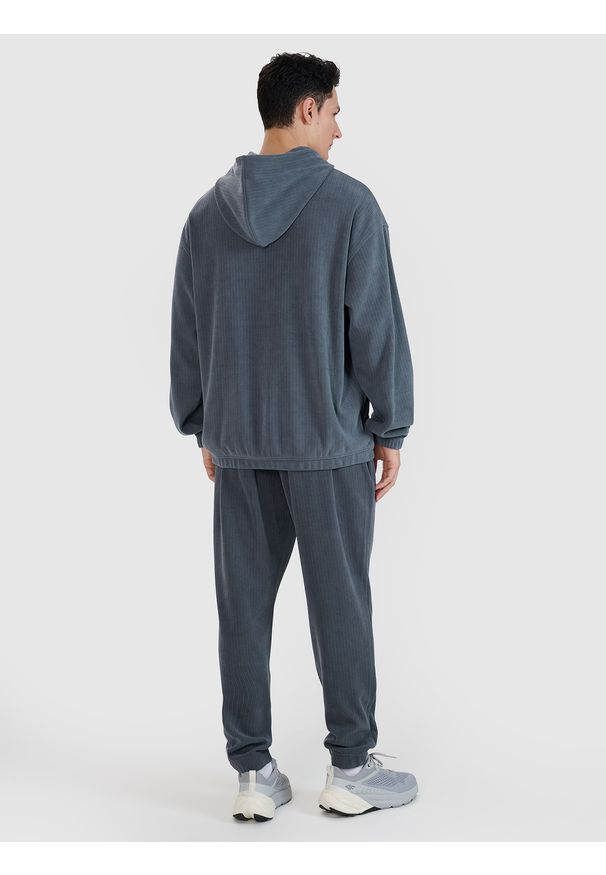 4f - 4F Spodnie dresowe joggery męskie - szare XL. Kolor: szary. Materiał: dresówka