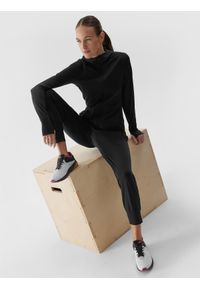 4f - Spodnie treningowe z materiałów z recyklingu damskie. Kolor: czarny. Materiał: materiał. Sport: fitness #1