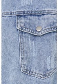 Answear Lab kurtka jeansowa damska przejściowa oversize. Kolor: niebieski. Materiał: jeans. Styl: wakacyjny