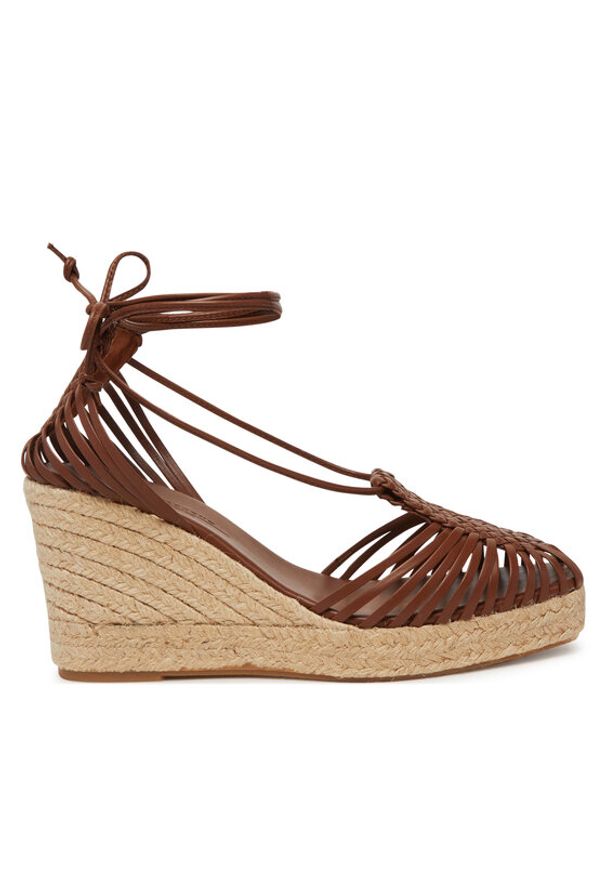 Weekend Max Mara Espadryle Quirino 2515521115670 Brązowy. Kolor: brązowy. Materiał: skóra