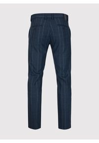 Pako Lorente - PAKO LORENTE – Granatowe spodnie męskie w kratę. Okazja: na co dzień, do pracy. Kolor: niebieski. Materiał: poliester, elastan, tkanina, wełna, włókno, wiskoza. Długość: długie. Sezon: zima, jesień. Styl: klasyczny, casual, elegancki #2