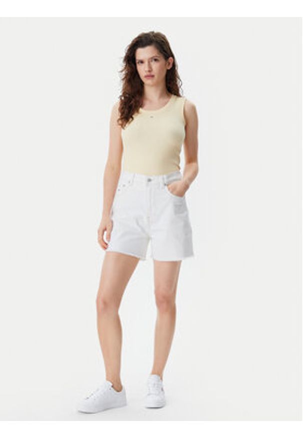 Tommy Jeans Szorty jeansowe DW0DW20093 Écru Mom Fit. Materiał: bawełna