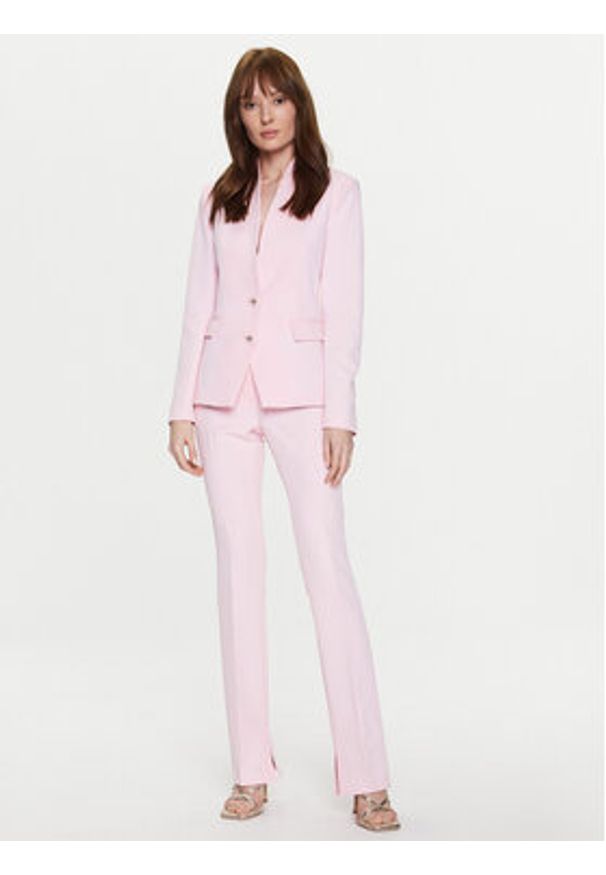 Blugirl Blumarine Marynarka RA3029-T3359 Różowy Slim Fit. Kolor: różowy. Materiał: syntetyk
