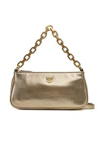 Pinko - PINKO Torebka Half Moon Baguette Mini AI 25-26 PLTT 105069 A2O9 Złoty. Kolor: złoty. Materiał: skórzane #4