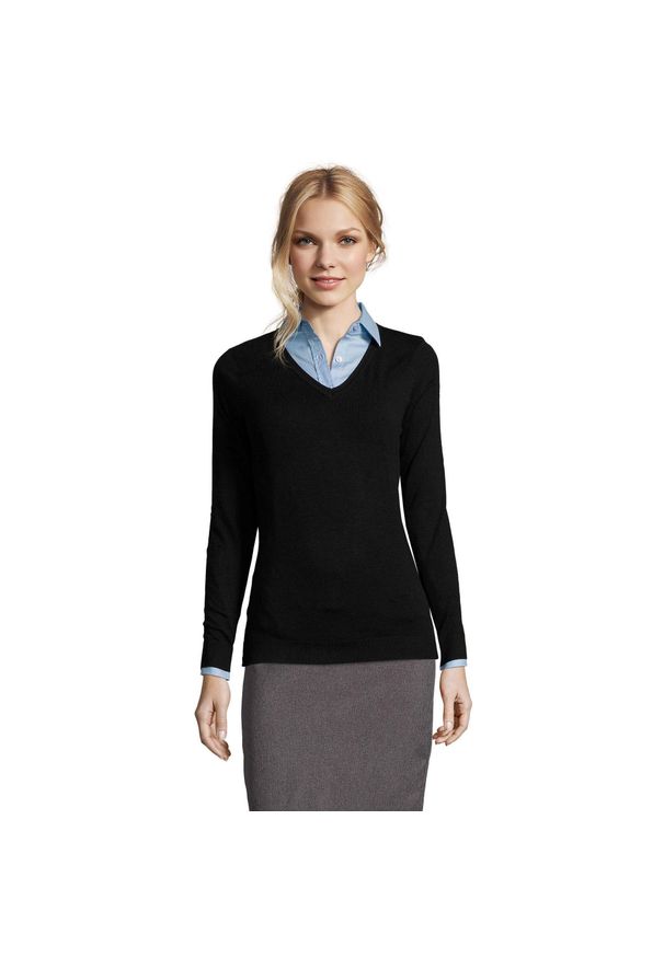 SOL'S - Damski Sweter Glory. Kolor: czarny