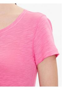 Sisley T-Shirt 3TNHL11A2 Różowy Regular Fit. Kolor: różowy. Materiał: bawełna