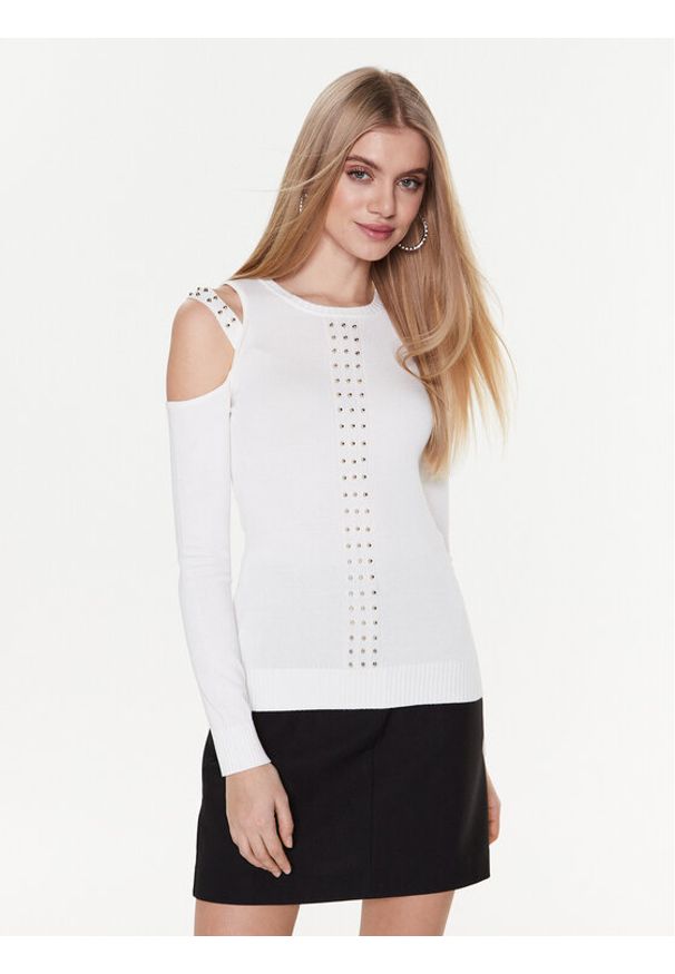 Liu Jo Sport Bluzka TA3056 MS49I Biały Slim Fit. Kolor: biały. Materiał: wiskoza. Styl: sportowy