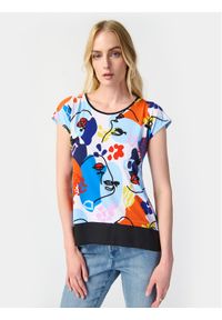 Joseph Ribkoff T-Shirt 241308 Kolorowy Regular Fit. Materiał: syntetyk. Wzór: kolorowy #1