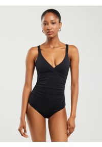 Big-Star - Kostium kąpielowy jednoczęściowy czarny Sallsa 906. Kolor: czarny. Materiał: materiał. Wzór: nadruk #2