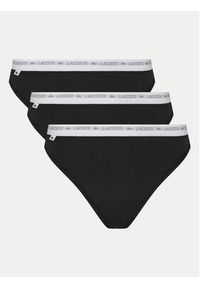 Lacoste Komplet 3 par stringów 8F1341 Czarny. Kolor: czarny. Materiał: bawełna #6