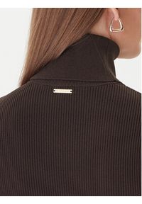MICHAEL Michael Kors Sukienka dzianinowa MF583C633D Brązowy Slim Fit. Kolor: brązowy. Materiał: wiskoza #4