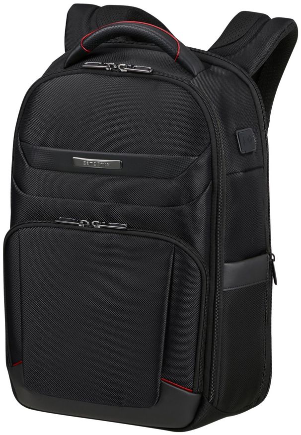 Samsonite 147140 1041 15.6'' PRO-DLX 6 czarny. Kolor: czarny. Materiał: skóra, materiał. Wzór: kolorowy. Styl: elegancki, biznesowy