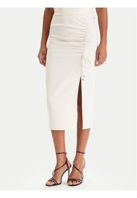Patrizia Pepe Spódnica midi 8G0530/A701-W409 Écru Regular Fit. Kolor: kremowy. Materiał: syntetyk. Długość: midi #1