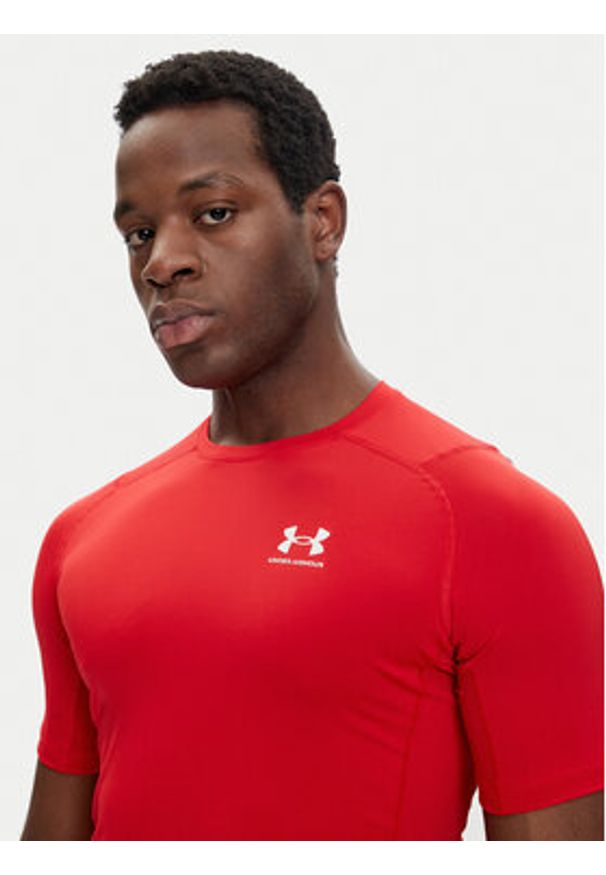Under Armour Koszulka techniczna Ua HeatGear® Armour 1361518 Czerwony Slim Fit. Kolor: czerwony. Materiał: syntetyk