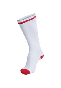 Skarpety sportowe dla dorosłych Hummel Elite Indoor Sock High. Kolor: biały, czerwony, wielokolorowy