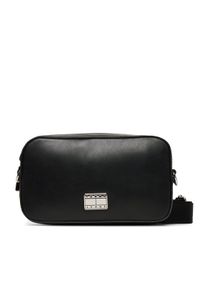 Tommy Jeans Torebka Tjw American Cool Camera Bag AW0AW17570 Czarny. Kolor: czarny. Materiał: skórzane