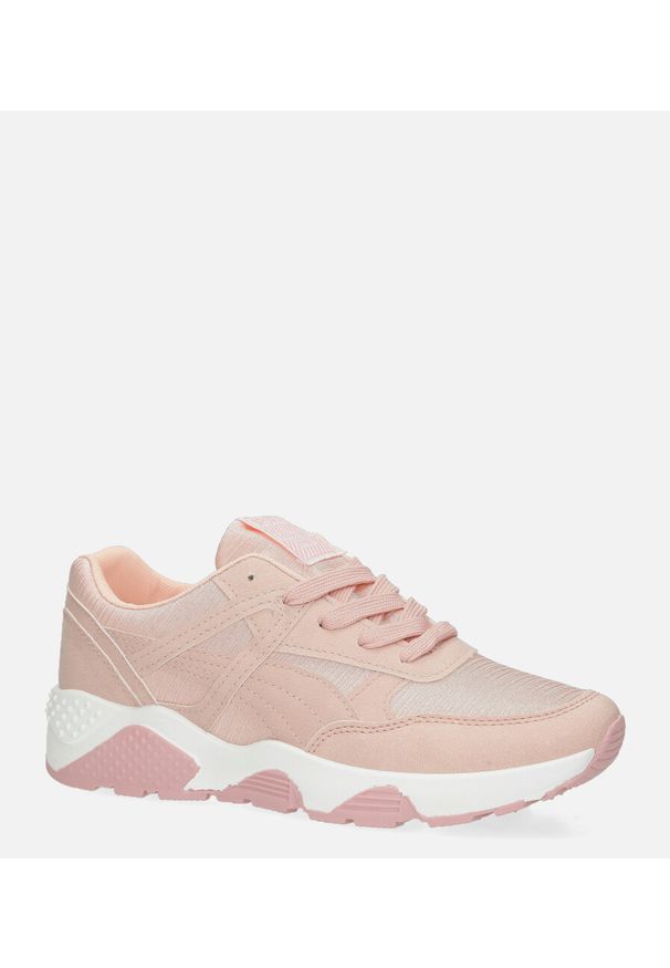 Casu - Różowe buty sportowe sneakersy sznurowane casu wl-9. Kolor: różowy