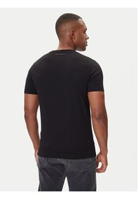 Karl Lagerfeld - KARL LAGERFELD T-Shirt 755066 554242 Czarny Regular Fit. Typ kołnierza: dekolt w karo. Kolor: czarny. Materiał: bawełna #4
