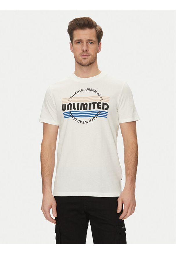 Blend T-Shirt 20718276 Biały Regular Fit. Kolor: biały. Materiał: bawełna