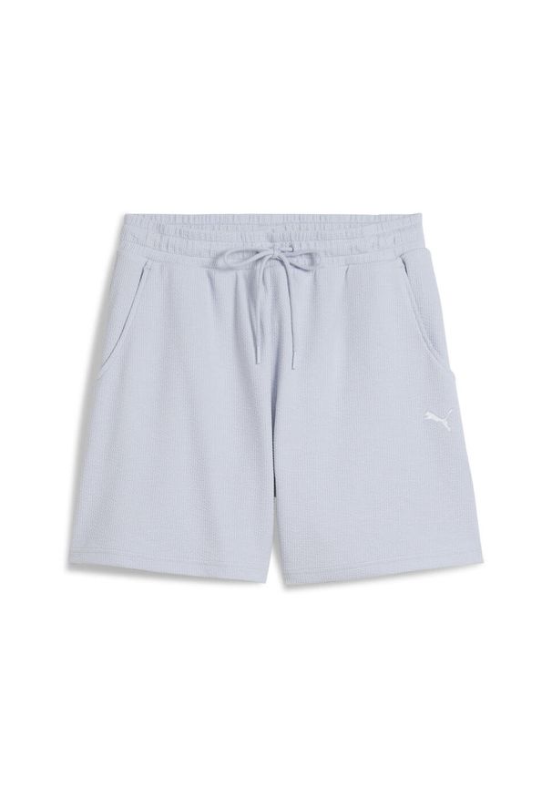 Damskie szorty z wysoką talią Puma HER 5". Stan: podwyższony. Kolor: niebieski