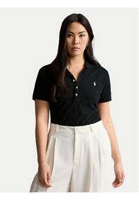 Polo Ralph Lauren Polo 211870245005 Czarny Slim Fit. Typ kołnierza: polo. Kolor: czarny. Materiał: bawełna #5