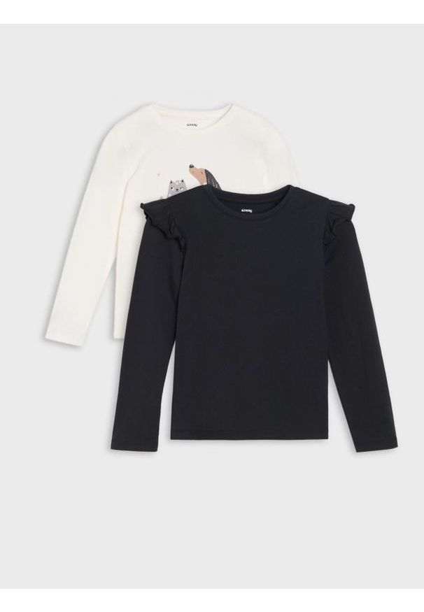 Sinsay - Koszulki z długimi rękawami 2 pack - wielobarwny. Długość rękawa: długi rękaw. Długość: długie