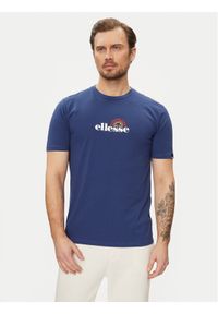 Ellesse T-Shirt Trea SHV20126 Granatowy Regular Fit. Kolor: niebieski. Materiał: bawełna